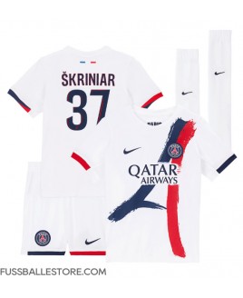 Günstige Paris Saint-Germain Milan Skriniar #37 Auswärts Trikotsatzt Kinder 2024-25 Kurzarm (+ Kurze Hosen)